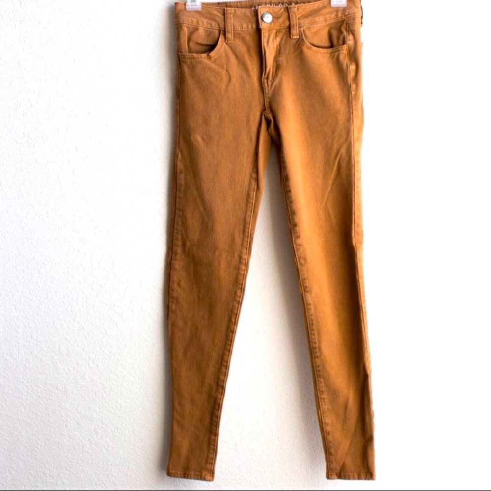 American Eagle Sateen Women Jegging color brown SZ 12-XL long NWT